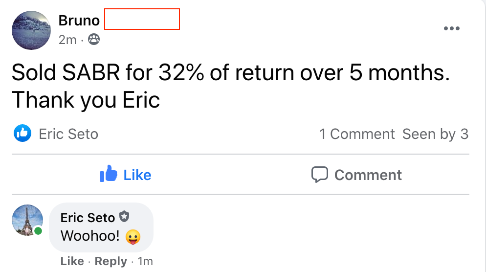 204 - Bruno made 32% from SABR in 5 months