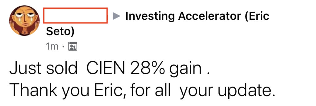 234 - Hewan made 28% from CIENA in 2 months