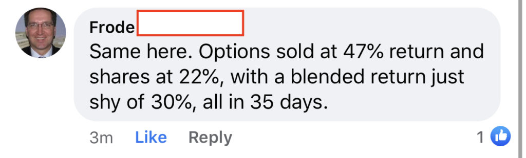 238 - Frode made 30% return from CIEN in 35 days