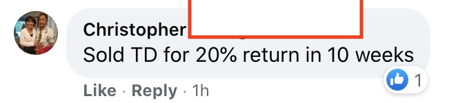 240 - Chris C made 20% from TD in 10 weeks