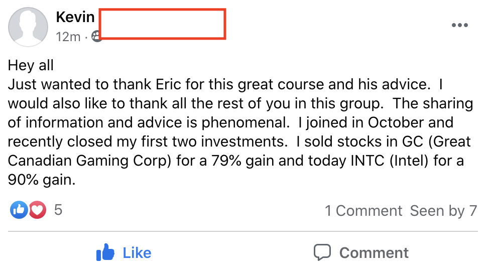249 - 250 Kevin Park made 79% from GC and 90% from INTC in less than 3 months
