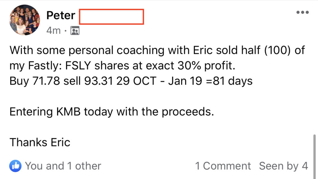 265 - Peter V made 30% from FSLY in 3 months