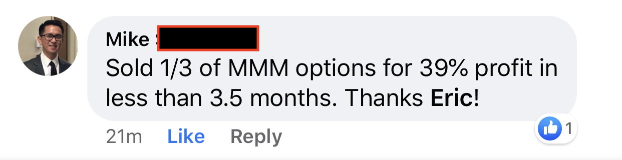 Mike made 33% from MMM in 4 months