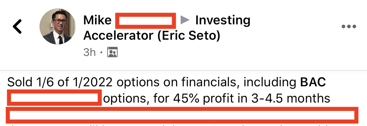 Mike made 45% in 4 months
