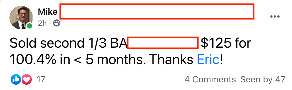 337 - Mike made 100% from BA in 5 months