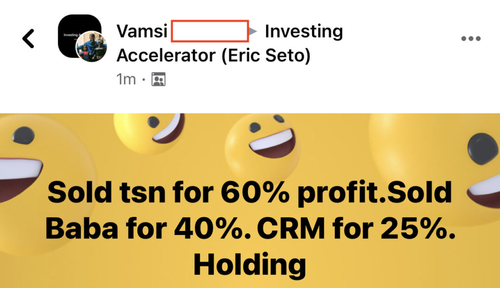 338 - 339 Vamsi made 60% from TSN and 40% from BABA