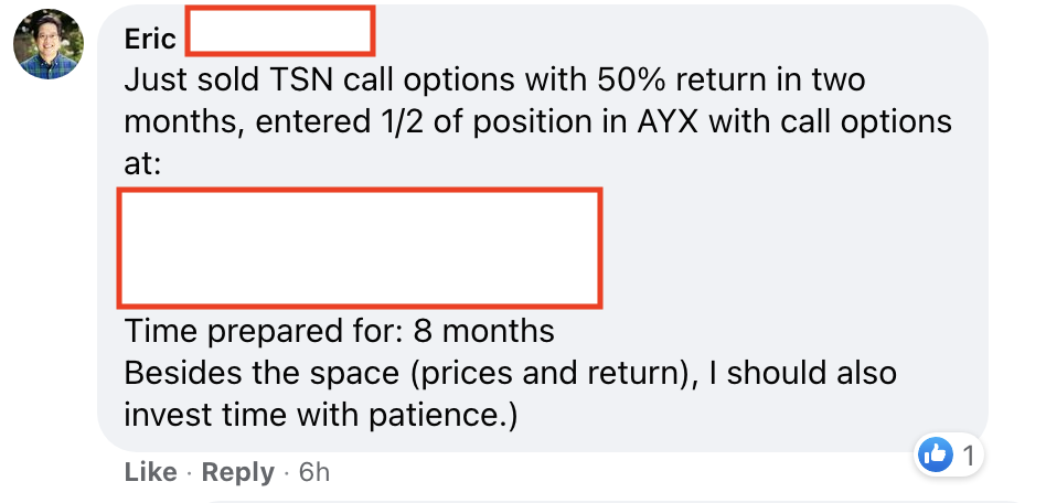 345 - Eric M made 50% from TSN in 2 months