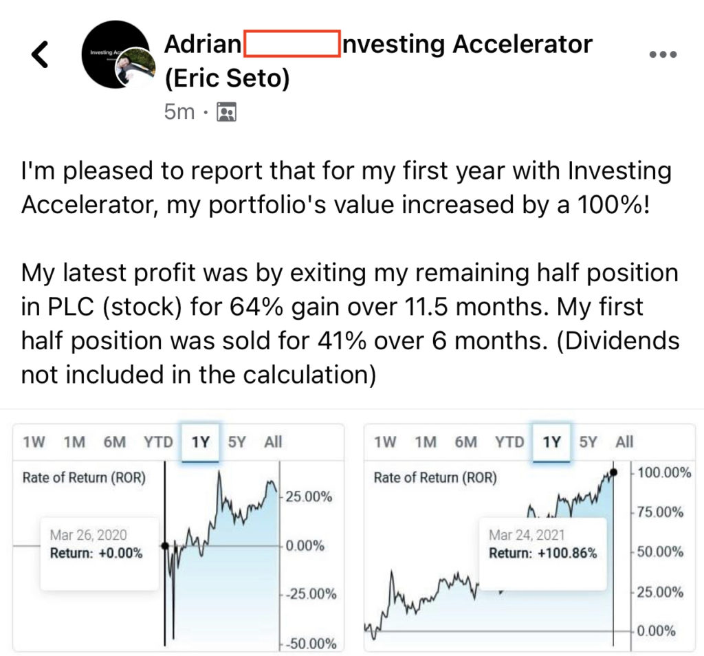 348 - Adrian made 11.5 months from PLC
