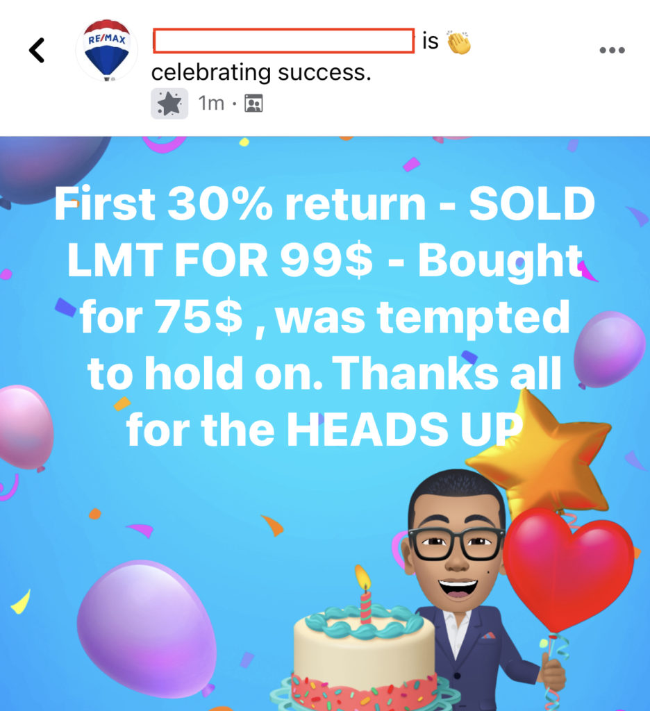350 - Ron C made 30% from LMt in 2 months