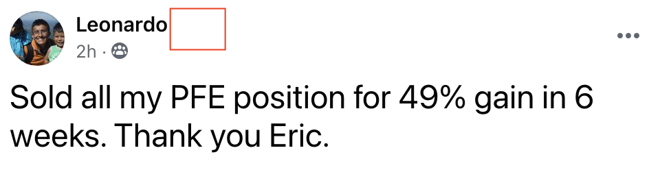 405 - Leonardo made 49% from PFE in 2 months
