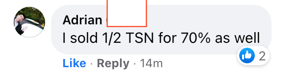 433 - Adrian made 70% from TSN in 3 months