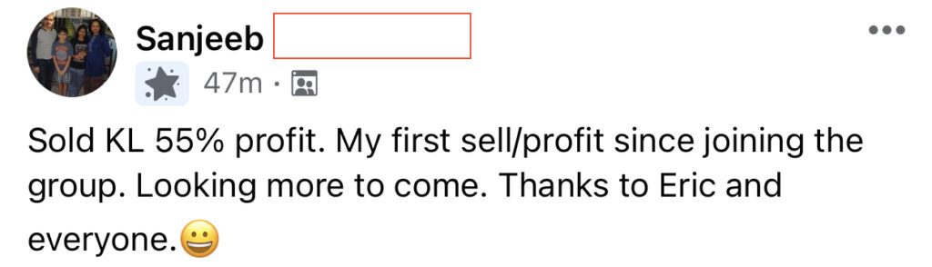 435 - Sanjeeb made 55% from KL in 2 months