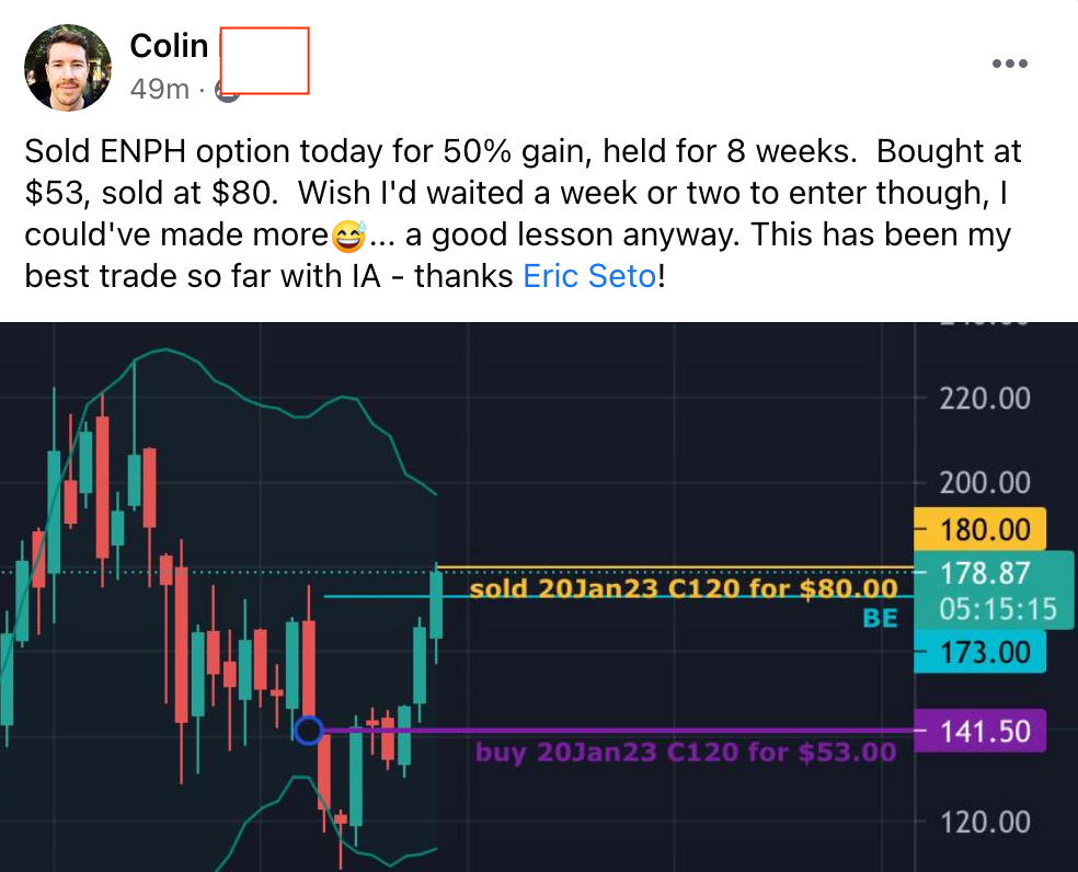 470 - Colin made 50% from ENPH in 2 months