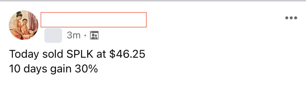 473 - Andy L made 30% from SPLK in 2 weeks