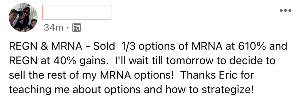 486 - 487 Steve L made 610% from MRNA and 40% from REGN