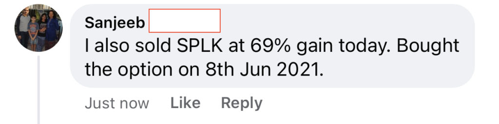 496 - Sanjeeb made 69% from SPLK in 3 months