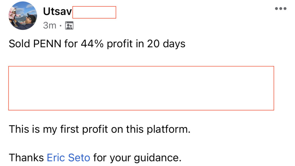 499 - Utsav made 44% from PENN in 3 weeks