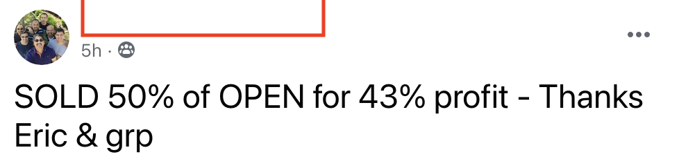519 - Ron made 43% from OPEN in 4 month