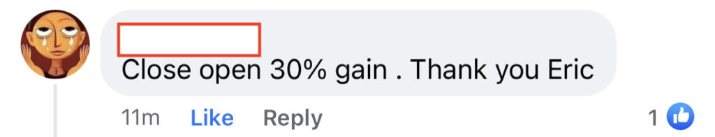534 - Hewan made 30% from OPEN in 4 months