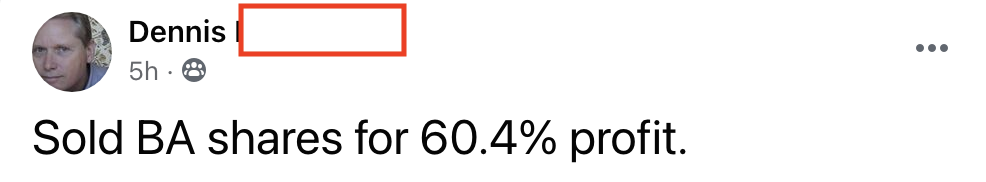 547 - Dennis made 60% from BA in 1 year