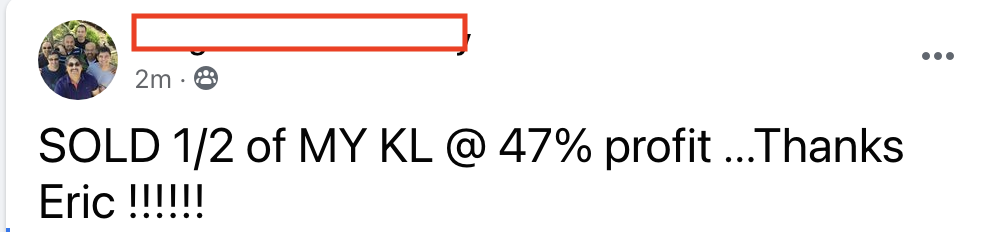 555 - Ron C made 47% from KL in 7 months