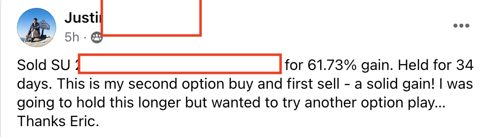 570 - Justin K made 62% from SU in 1 month