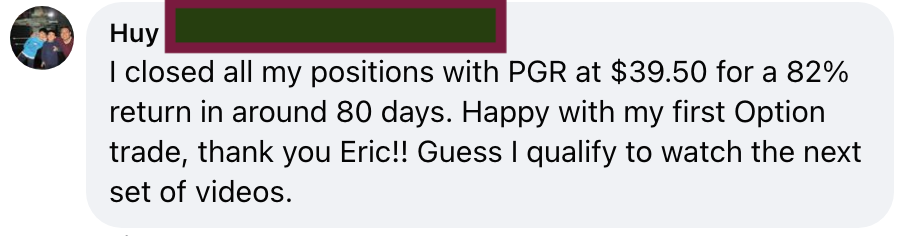 622 - Huy made 82% from PGR in 3 months