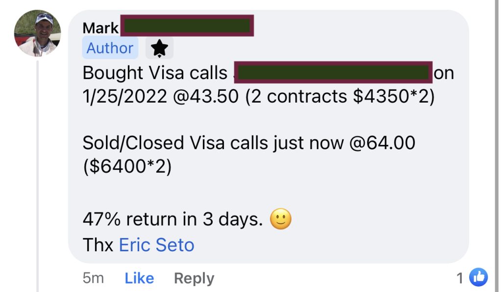 643 - Mark K made 47% from V in 3 days