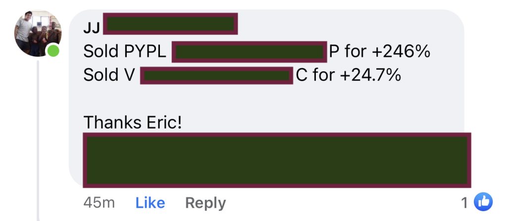 667 to 668 - Jon made 246% from PYPL put hedge position and made 24% from V in 1 month