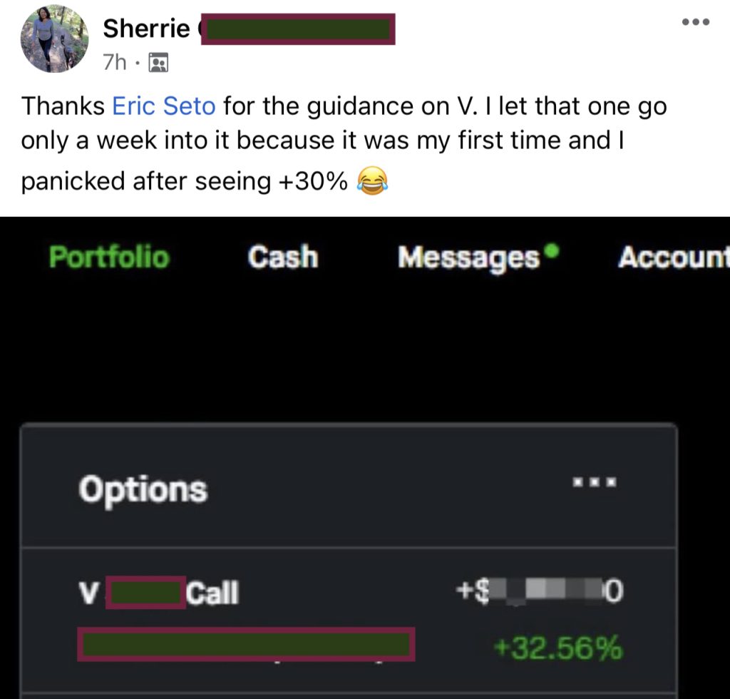 671 - Sherrie made 32% from V in 1 week