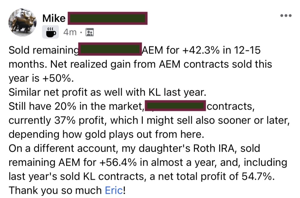 687 - Mike made 50% from AEM in 15 months