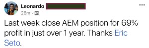 692 - Leo M made 69% from AEM in 1 year 692 - Leo made 69% from AEM in 1 year